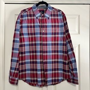 American Eagle Outfitters Casual Button Down Shirt Classic Fit Plaid Size XL EUC